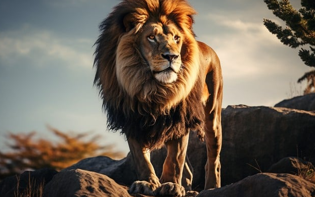 Majestic Lions on the Prowl