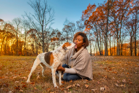 photo shoot with dog