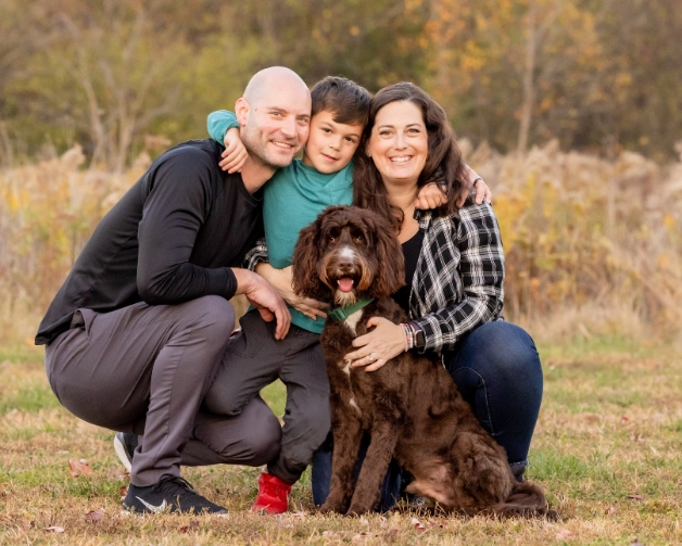 Pets bring joy and laughter to family photos